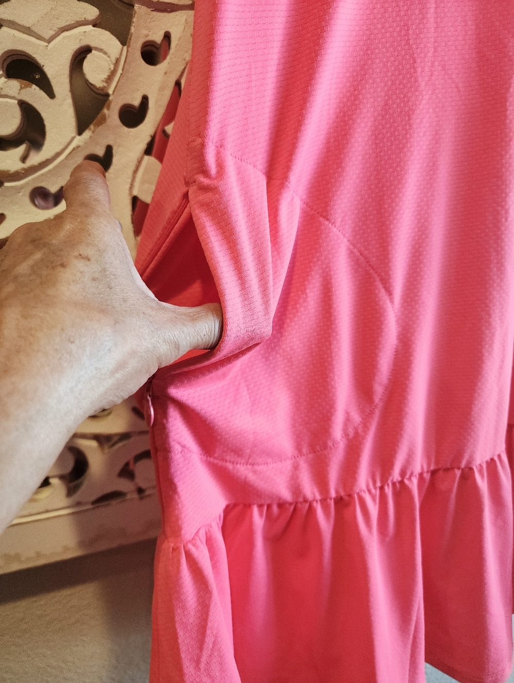 Gottex Womens Golf, Tennis Athletic Mini Dress Pink SZ Small W Zip Pockets - Picture 5 of 13